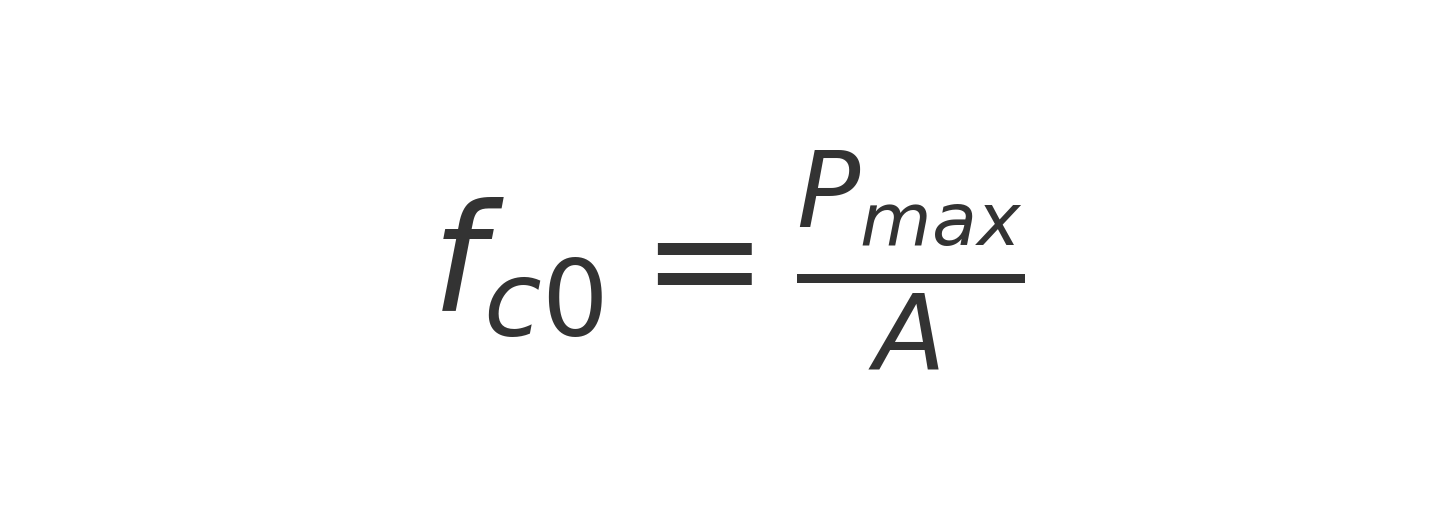 equação: resistência à compressão